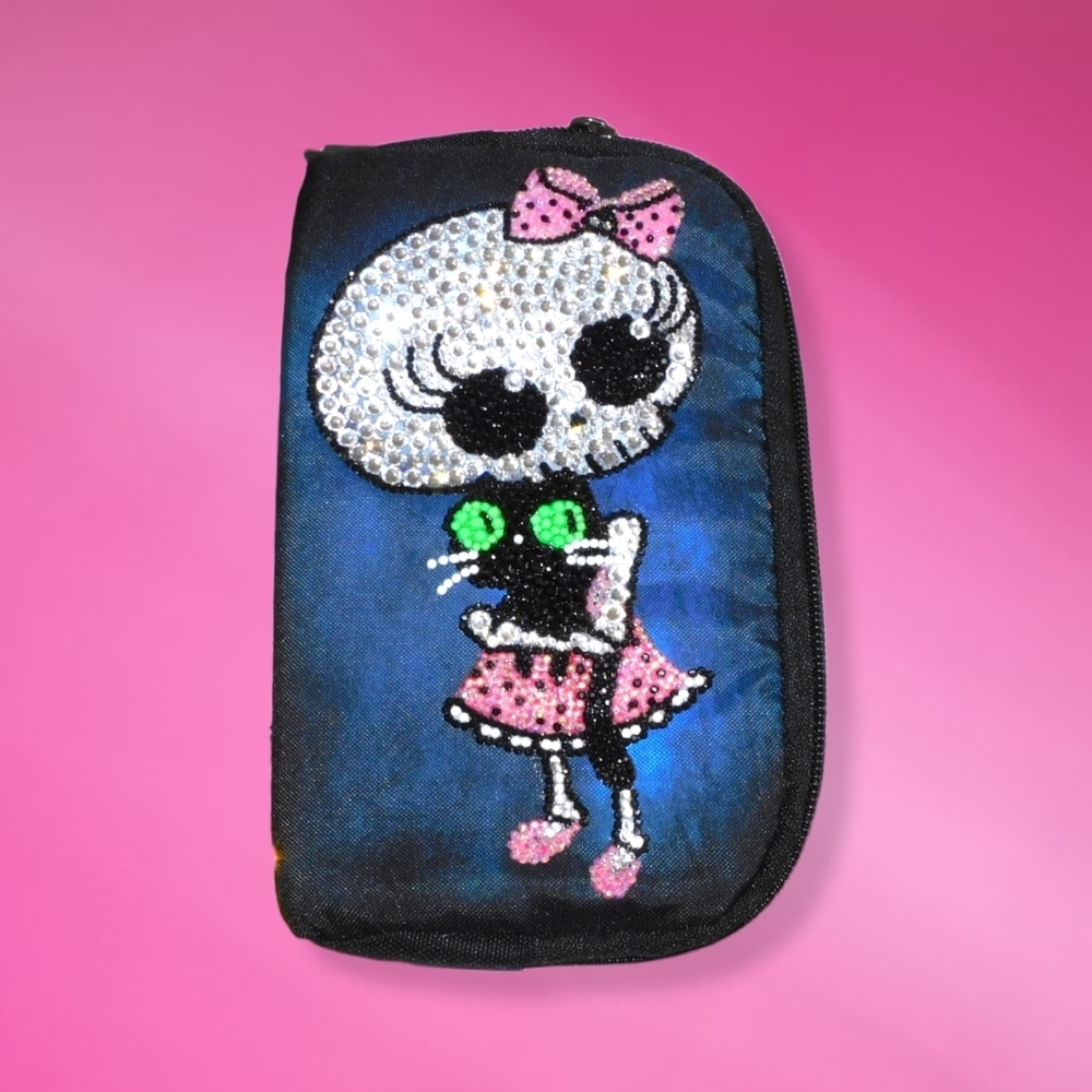 Hand Blinged Rhinestone Covered Wallet - Picture 2 of 12